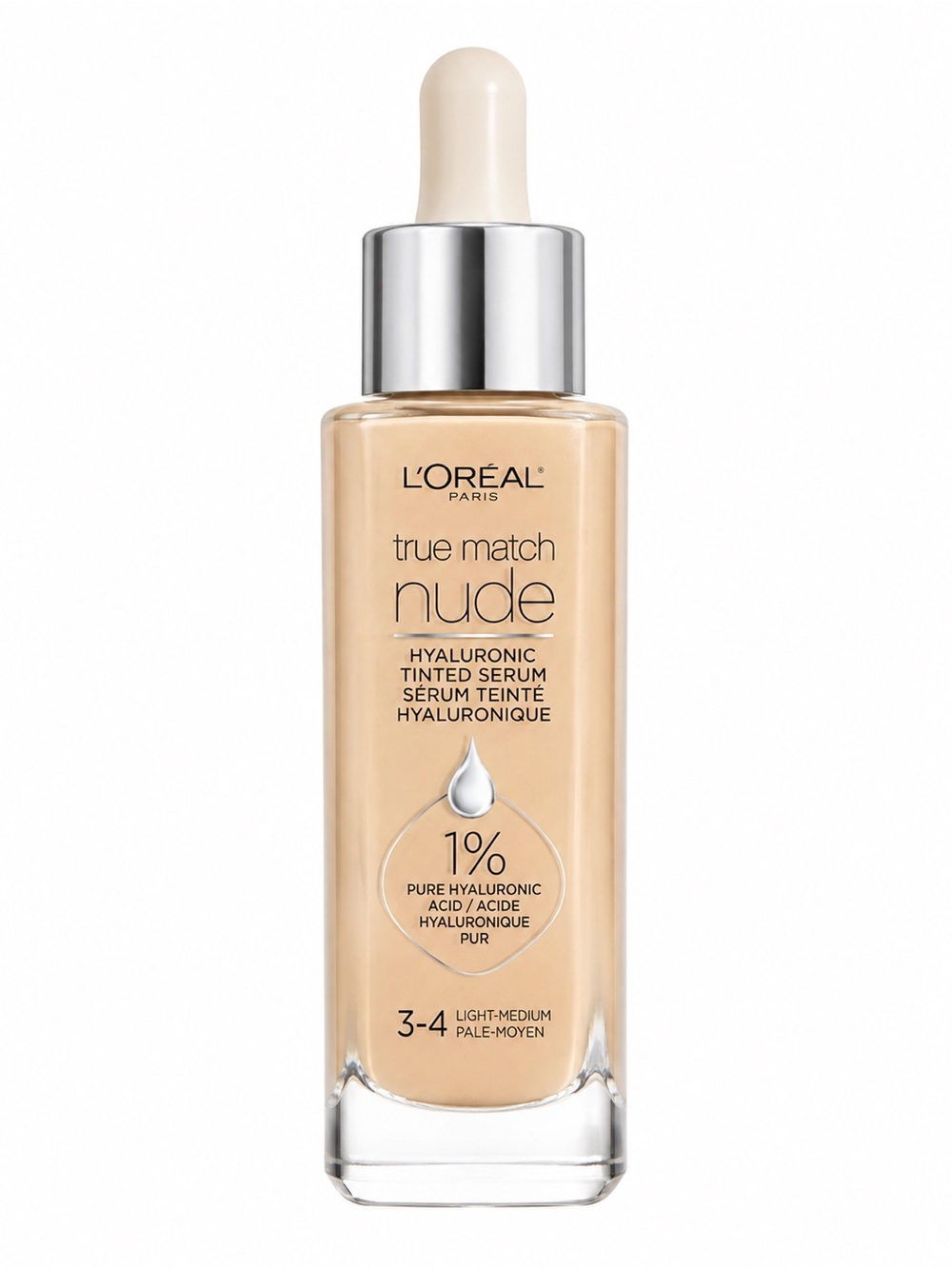 L'Oréal True Match Nude Hyaluronic Tinted Serum - 3-4 Light Medium